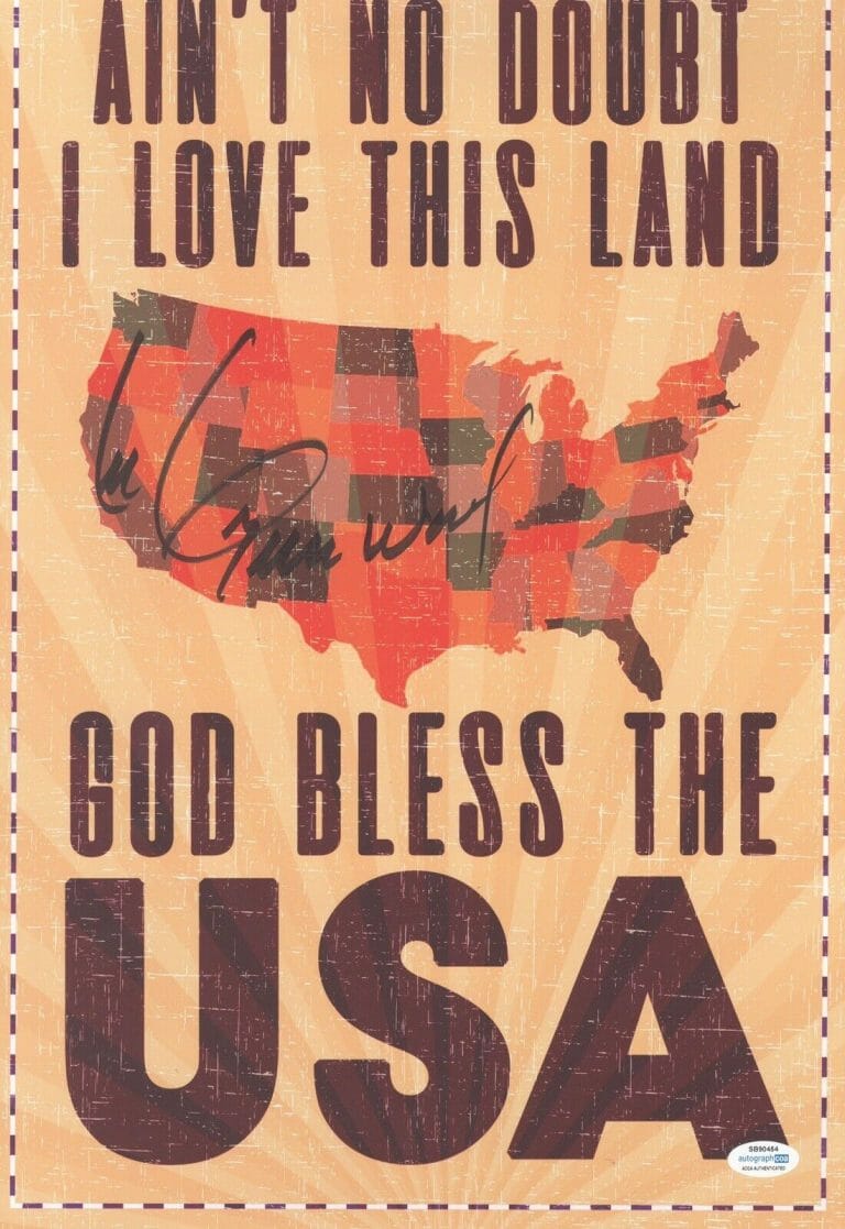 LEE GREENWOOD SIGNED AUTOGRAPH 12×18 POSTER ACOA PROUD TO BE AMERICAN COUNTRY
COLLECTIBLE MEMORABILIA