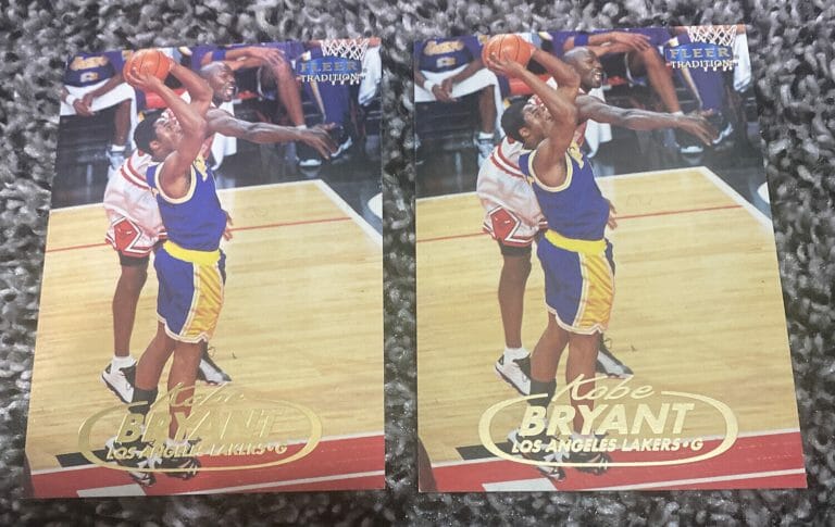 LOT OF (2) 1998 FLEER TRADITION KOBE BRYANT , FEATURING MICHAEL JORDAN NOT MINT
 COLLECTIBLE MEMORABILIA