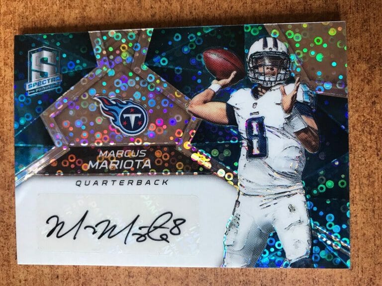 MARCUS MARIOTA 2017 PANINI SPECTRA NEON BLUE AUTO #’D 5/15
 COLLECTIBLE MEMORABILIA