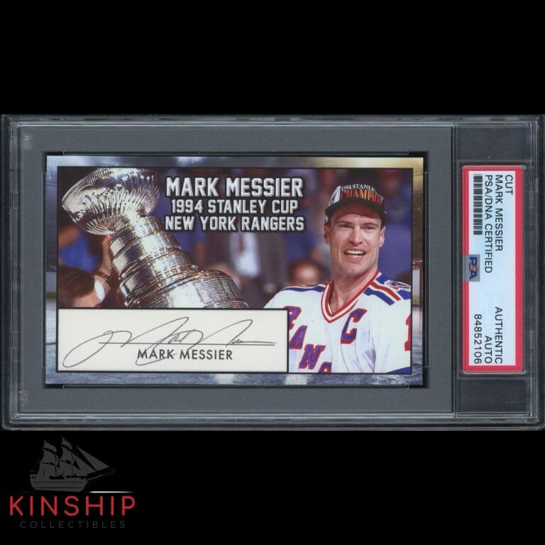 MARK MESSIER SIGNED 3×5 CUSTOM CARD CUT PSA DNA SLABBED AUTO HOCKEY HOF C1599
 COLLECTIBLE MEMORABILIA
