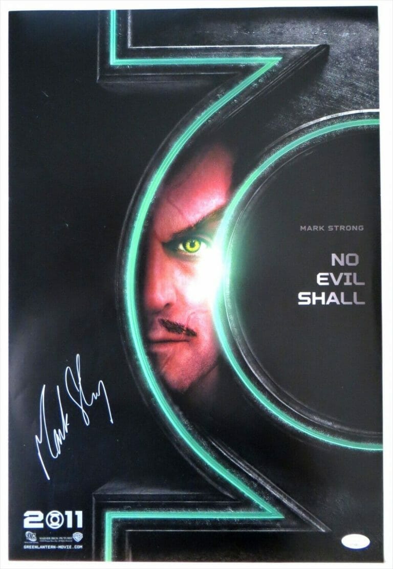 MARK STRONG SIGNED AUTOGRAPHED 13X20 POSTER GREEN LANTERN PROMO JSA AD54841
 COLLECTIBLE MEMORABILIA