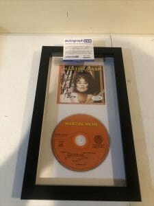 MARTHA WASH THE WEATHER GIRLS SIGNED AUTOGRAPH FRAMED CD DISPLAY ACOA MOTOWN
 COLLECTIBLE MEMORABILIA