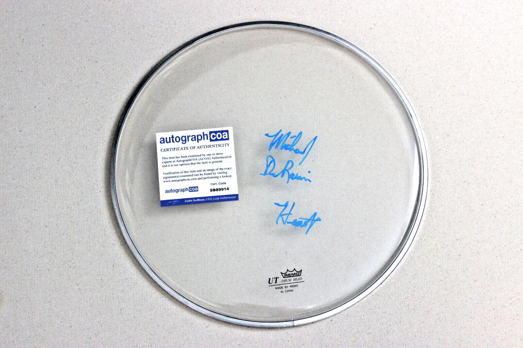 Michael Derosier Heart Drummer Signed Drumhead COA Exact Proof Autographed STAR Michael Derosier Heart Drummer Signed Drumhead COA Exact Proof Autographed STAR