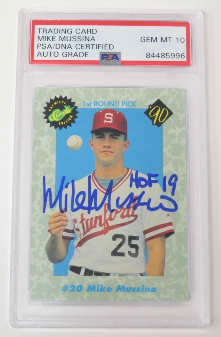 Mike Mussina HOF Signed Autograph 1990 Classic RC Rookie Card 20 PSA 10 ...