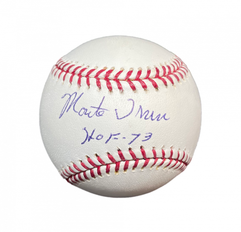 MONTE IRVIN SIGNED AUTOGRAPH OMLB BASEBALL BALL W/ HOF 1973 INSCRIPTION
 COLLECTIBLE MEMORABILIA