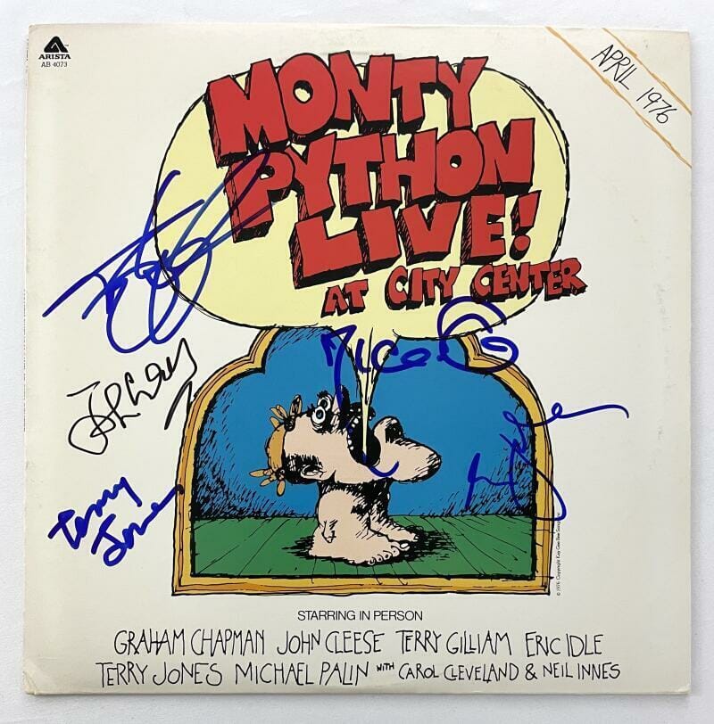 Monty Python x5 Signed Autograph Live Album Vinyl Record John Cleese +4 ...