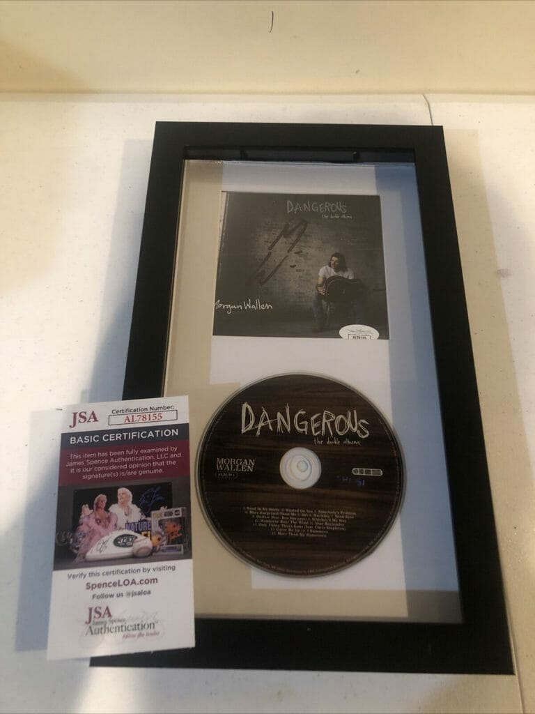 MORGAN WALLEN DANGEROUS SIGNED AUTOGRAPH FRAMED CD DISPLAY JSA COA ...