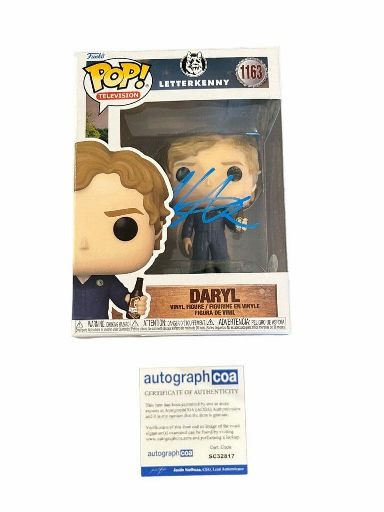 NATHAN DALES ‘LETTERKENNY’ ‘DARYL’ SIGNED AUTOGRAPHED FUNKO POP ACOA
 COLLECTIBLE MEMORABILIA