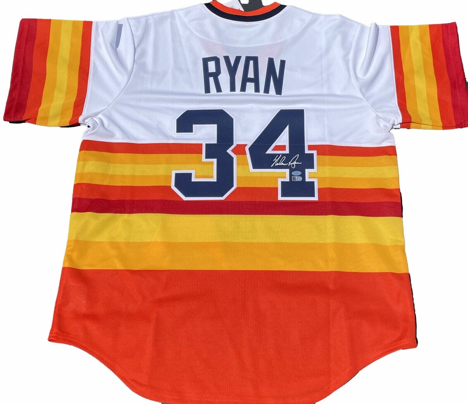 Nolan Ryan White Houston Astros Autographed Nike Replica Jersey