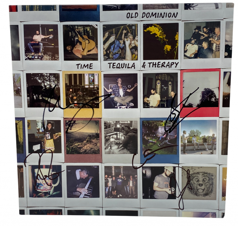 OLD DOMINION SIGNED AUTOGRAPH TIME TEQUILA & THERAPY VINYL RECORD ALBUM ACOA COA
 COLLECTIBLE MEMORABILIA