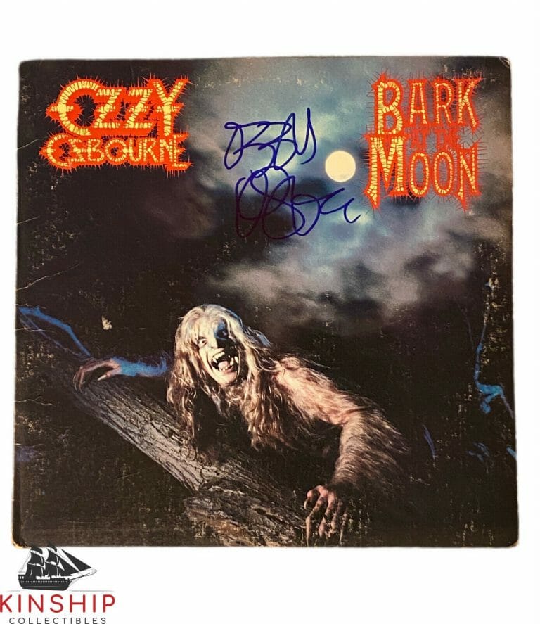 OZZY OSBOURNE SIGNED BARK AT THE MOON ALBUM JSA LOA RARE BOLD Z832
 COLLECTIBLE MEMORABILIA