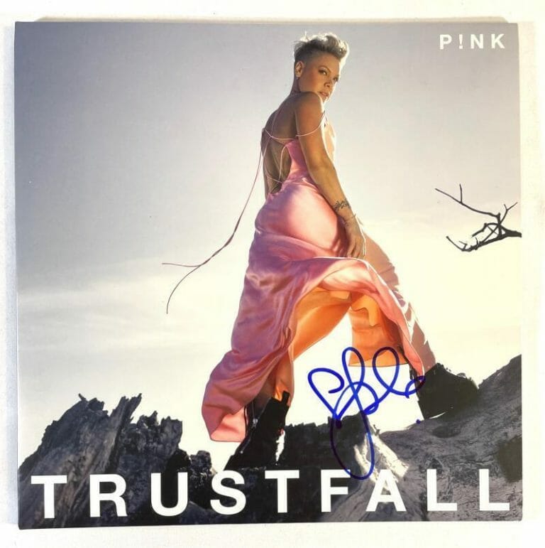 P!NK PINK SIGNED AUTOGRAPH ALBUM VINYL RECORD LP – TRUSTFALL W/ BECKETT COA
 COLLECTIBLE MEMORABILIA