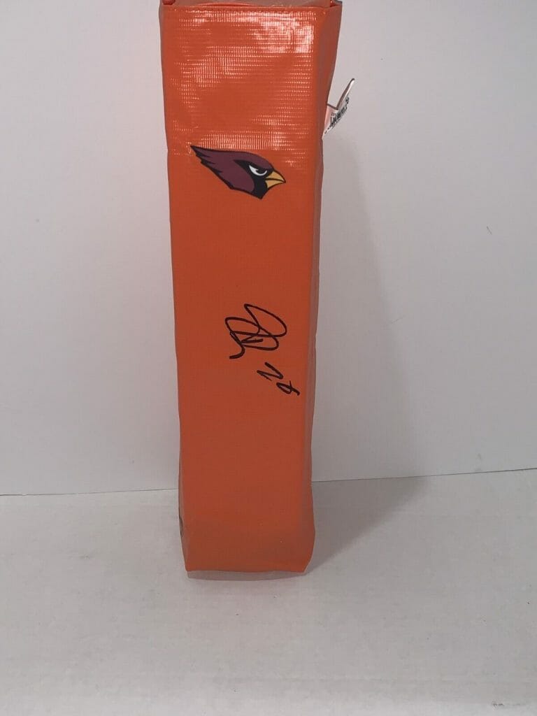 PATRICK PETERSON SIGNED TOUCHDOWN PYLON ARIZONA CARDINALS HOF FOOTBALL
 COLLECTIBLE MEMORABILIA