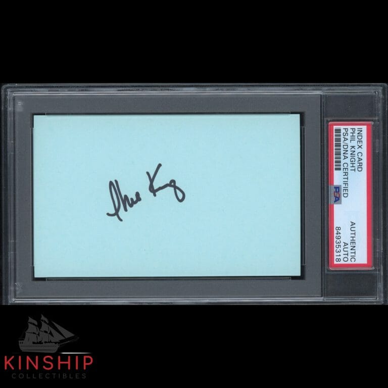 PHIL KNIGHT SIGNED 3×5 INDEX CARD PSA DNA SLABBED NIKE JORDAN BOLD AUTO CQTY
 COLLECTIBLE MEMORABILIA