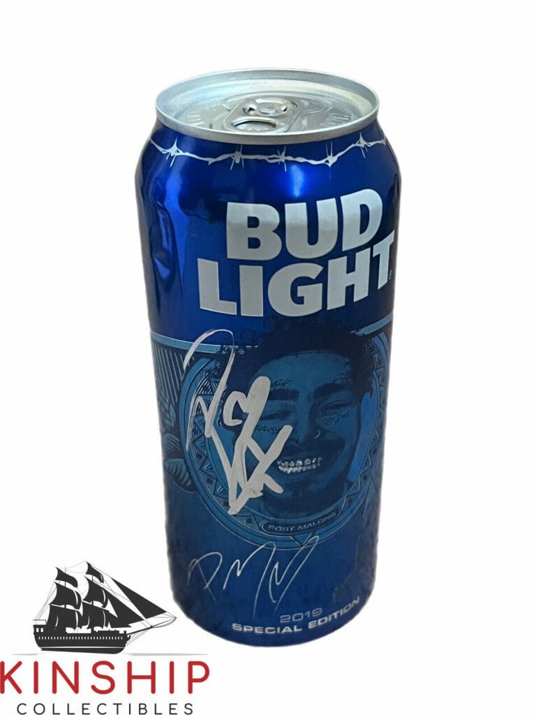That's rapper Post Malone's face on Bud Light cans in Texas