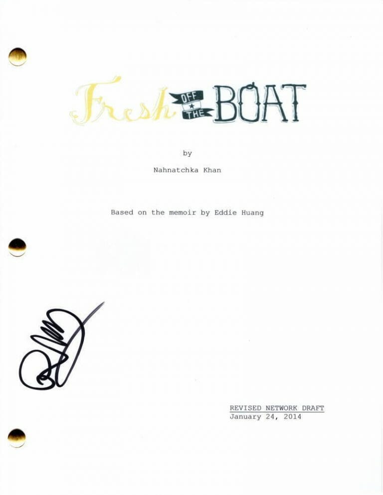RANDALL PARK SIGNED AUTOGRAPH FRESH OFF THE BOAT FULL PILOT SCRIPT – LOUIS HUANG
 COLLECTIBLE MEMORABILIA