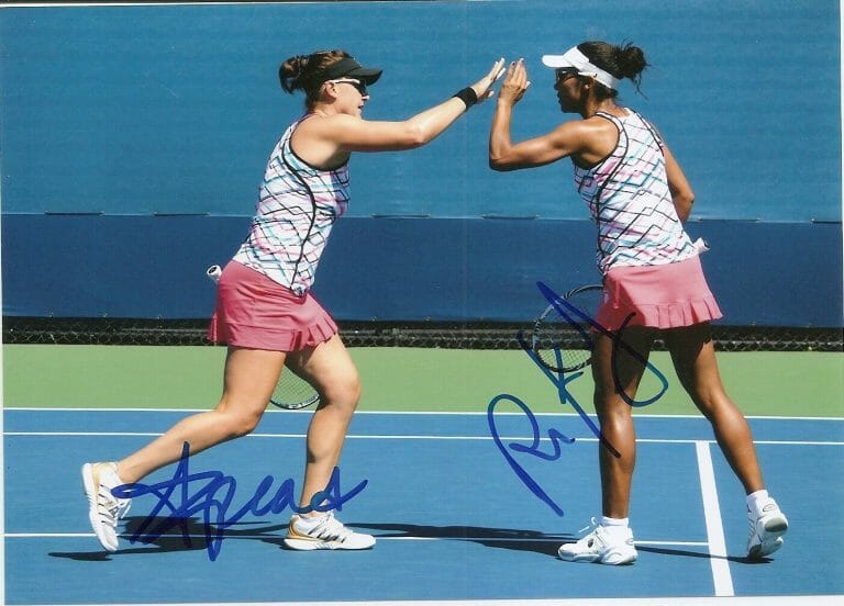 Raquel KopsJones Abigail Spears USA Tennis 5x7 PHOTO Dual Signed Auto