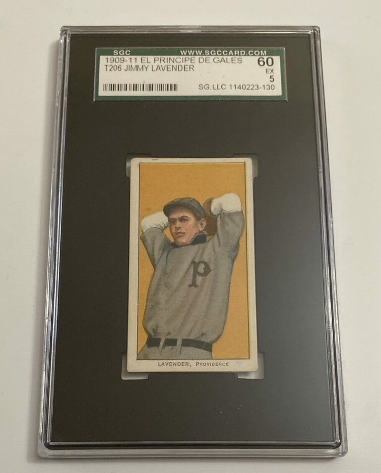 RARE 1909-11 T206 JIMMY LAVENDER EL PRINCIPE DE GALES EPDG SGC 60 / 5 EX
 COLLECTIBLE MEMORABILIA