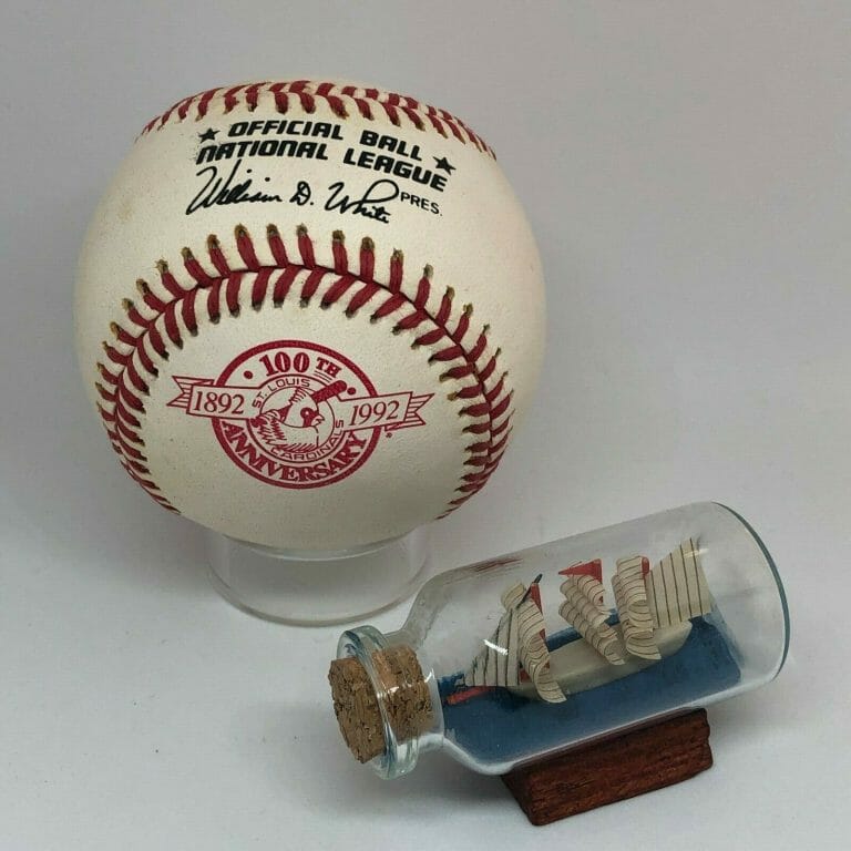 RAWLINGS OFFICIAL UNSIGNED STL CARDINALS 100TH ANNIVERSARY LOGO BASEBALL U110
 COLLECTIBLE MEMORABILIA