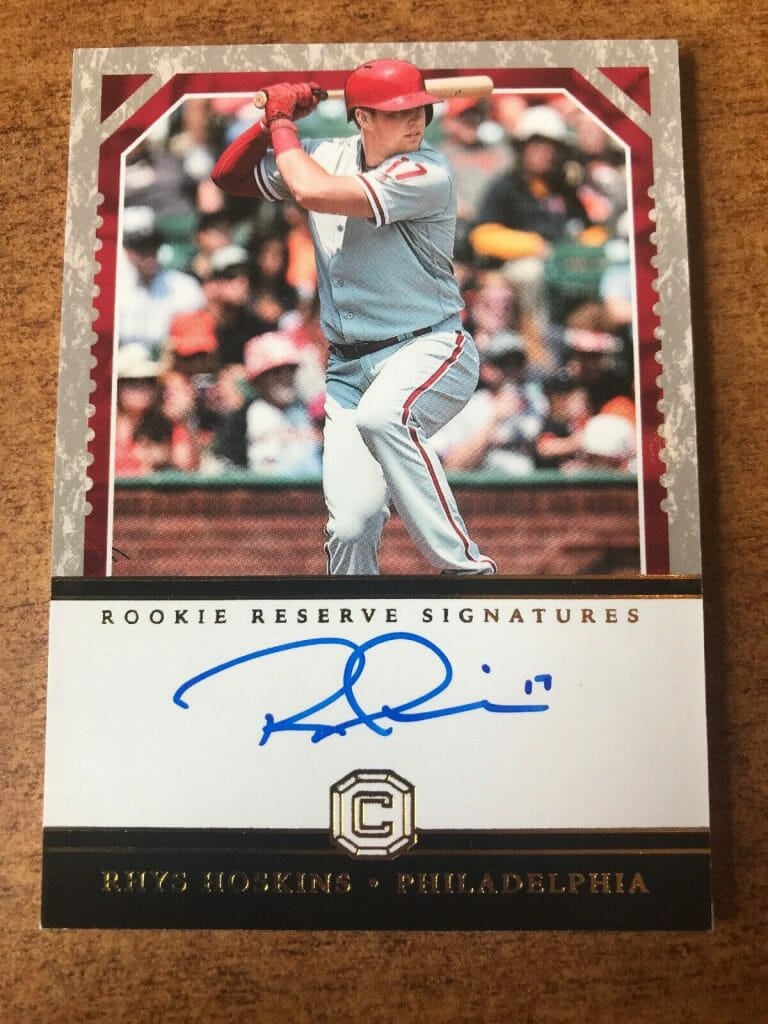 RHYS HOSKINS 2018 PANINI CORNERSTONES RC ROOKIE AUTOGRAPH PHILLIES AUTO #/99 $80
 COLLECTIBLE MEMORABILIA