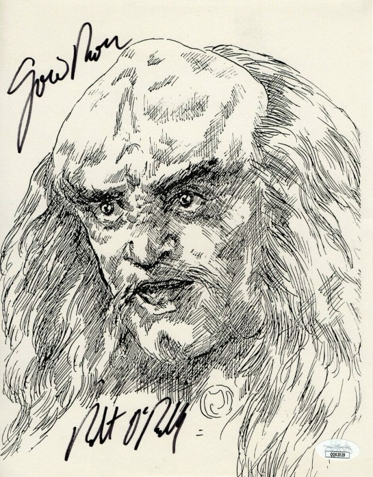 ROBERT O’REILLY AUTOGRAPHED 8.5X11 PAPER PRINT STAR TREK GOWRON JSA QQ62029
 COLLECTIBLE MEMORABILIA