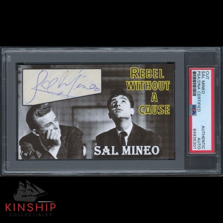 SAL MINEO SIGNED 3×5 CUSTOM CARD CUT PSA DNA SLABBED RARE ACTOR AUTO C1898
 COLLECTIBLE MEMORABILIA