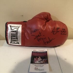 SEBASTIAN & GABRIELLA GABBY FUNDORA SIGNED AUTOGRAPH BOXING GLOVE JSA COA WBC
