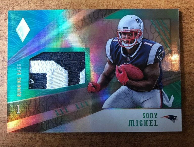 SONY MICHEL NEW ENGLAND PATRIOTS 2018 PANINI PHOENIX ROOKIE PATCH RC #D 4/10 WOW
 COLLECTIBLE MEMORABILIA