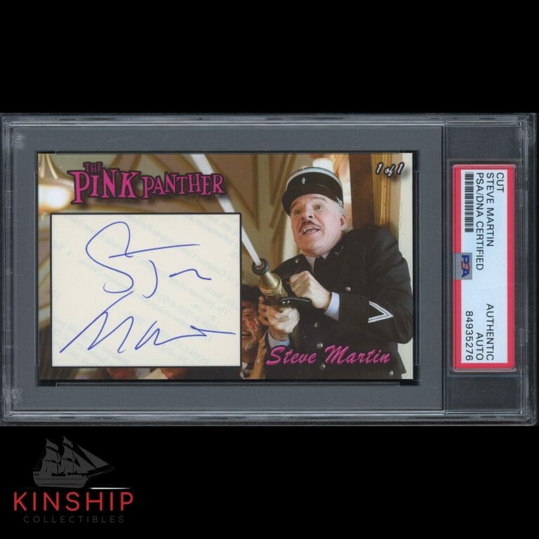 STEVE MARTIN SIGNED 3×5 CUSTOM CARD CUT PSA DNA SLABBED AUTO PINK PANTHER C1916
 COLLECTIBLE MEMORABILIA