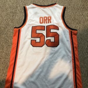 SYRACUSE ORANGE LOUIS ORR SIZE LARGE THROWBACK WHITE JERSEY BASKETBALL
