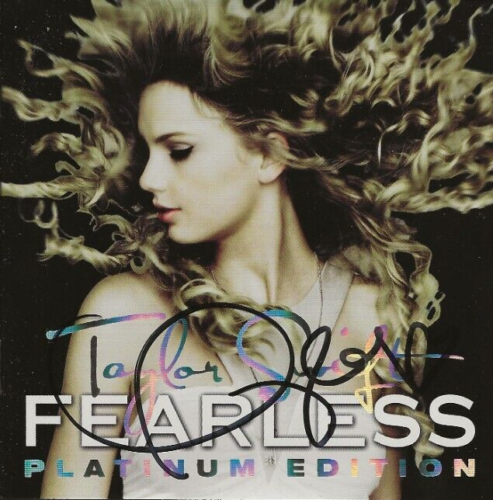 Taylor Swift Real Signed Fearless Platinum Edition Cd Jsa Full Loa Autographed Opens In A New 0368