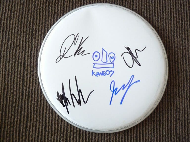 THE KONGOS BAND AUTOGRAPHED SIGNED 10″ DRUMHEAD W/ SKETCH GUARANTEED #1
 COLLECTIBLE MEMORABILIA