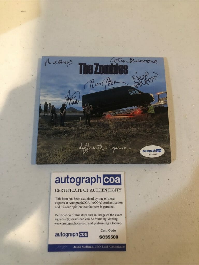 THE ZOMBIES SIGNED AUTOGRAPH CD ACOA DIFFERENT GAME FULL BAND
 COLLECTIBLE MEMORABILIA