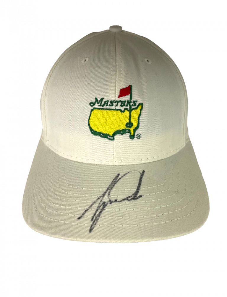 TIGER WOODS SIGNED AUTOGRAPH AUGUSTA MASTERS GOLF HAT CAP – VERY RARE! PSA COA
 COLLECTIBLE MEMORABILIA