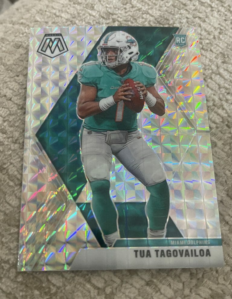 TUA TAGOVAILOA PANINI MOSAIC FOOTBALL #203 SILVER MOSAIC PRIZM ROOKIE CARD
 COLLECTIBLE MEMORABILIA
