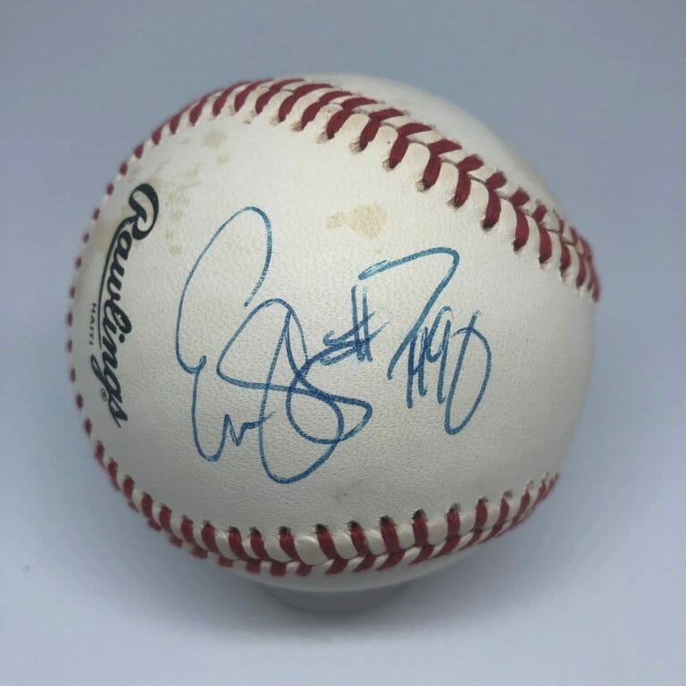 UMPIRE ERIC GREGG SIGNED RAWLINGS ONL BASEBALL JSA COA D.2006 TOUGH RARE A213
 COLLECTIBLE MEMORABILIA