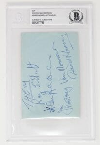 VAN MORRISON & THEM SIGNED AUTOGRAPH AUTO 3×5 INDEX CARD CUT SLAB BAS JSA
 COLLECTIBLE MEMORABILIA