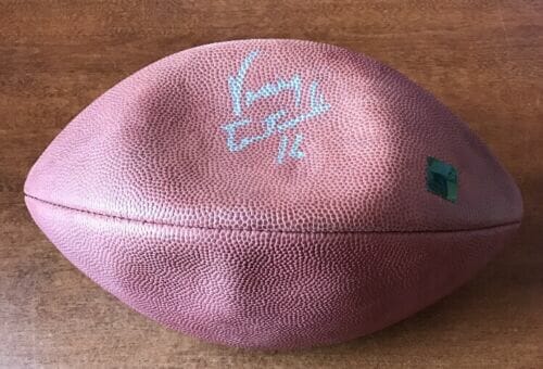 VINNY TESTAVERDE AUTOGRAPHED SIGNED NFL GAME FOOTBALL! JSA COA
 COLLECTIBLE MEMORABILIA