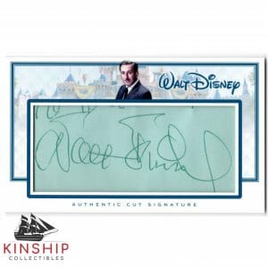 WALT DISNEY SIGNED 3×5 CUSTOM CARD CUT JSA LOA RARE AUTO D.1966 Z999
 COLLECTIBLE MEMORABILIA