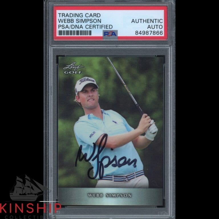 WEBB SIMPSON SIGNED 2011 LEAF GOLF ROOKIE CARD PSA DNA AUTO MASTERS RC C1864
 COLLECTIBLE MEMORABILIA