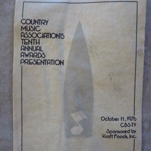 Willie Nelsons Personal 1976 CMA Country Music Association Awards List Program 2
Opens in a new window or tab