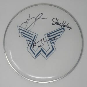Wings PAUL McCARTNEY & WINGS Signed Autograph 12" Drumhead Drum Head by 3 JSA
