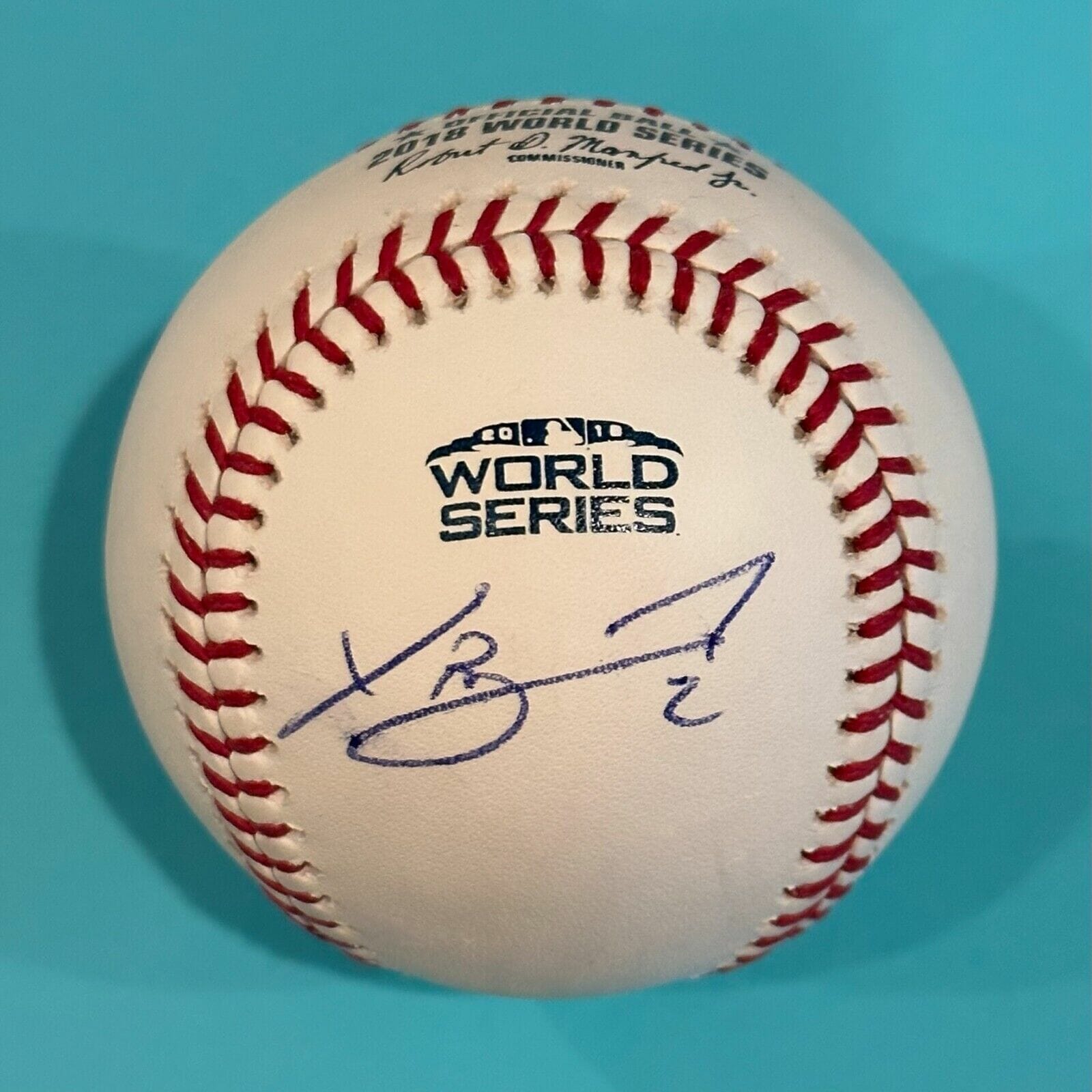 XANDER BOGAERTS (Red Sox) Signed Official 2018 WORLD SERIES Baseball Beckett
Opens in a new window or tab