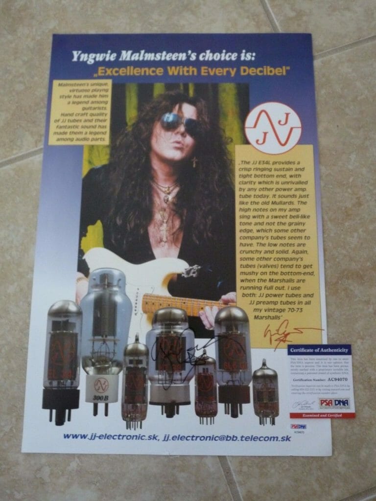 YNGWIE MALMSTEEN12X18 PROMO TUBE CONCERT SIGNED AUTOGRAPHED GUARANTEED
 COLLECTIBLE MEMORABILIA
