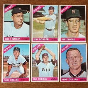 (6) 1966 Topps Baseball RED SOX GOSGER SCHILLING MOREHEAD HERMAN LONBORG DULIBA
Opens in a new window or tab