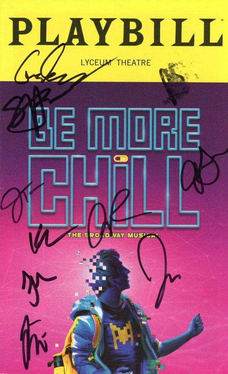 “BE MORE CHILL” CAST AUTOGRAPHS SIGNED BROADWAY PLAYBILL – STEPHANIE HSU +9 ACOA
 COLLECTIBLE MEMORABILIA
