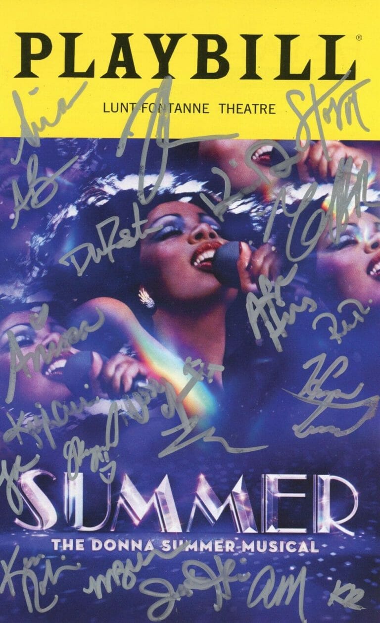 “SUMMER: THE DONNA SUMMER MUSICAL” SIGNED BROADWAY PLAYBILL – ARIANA DEBOSE +18
 COLLECTIBLE MEMORABILIA
