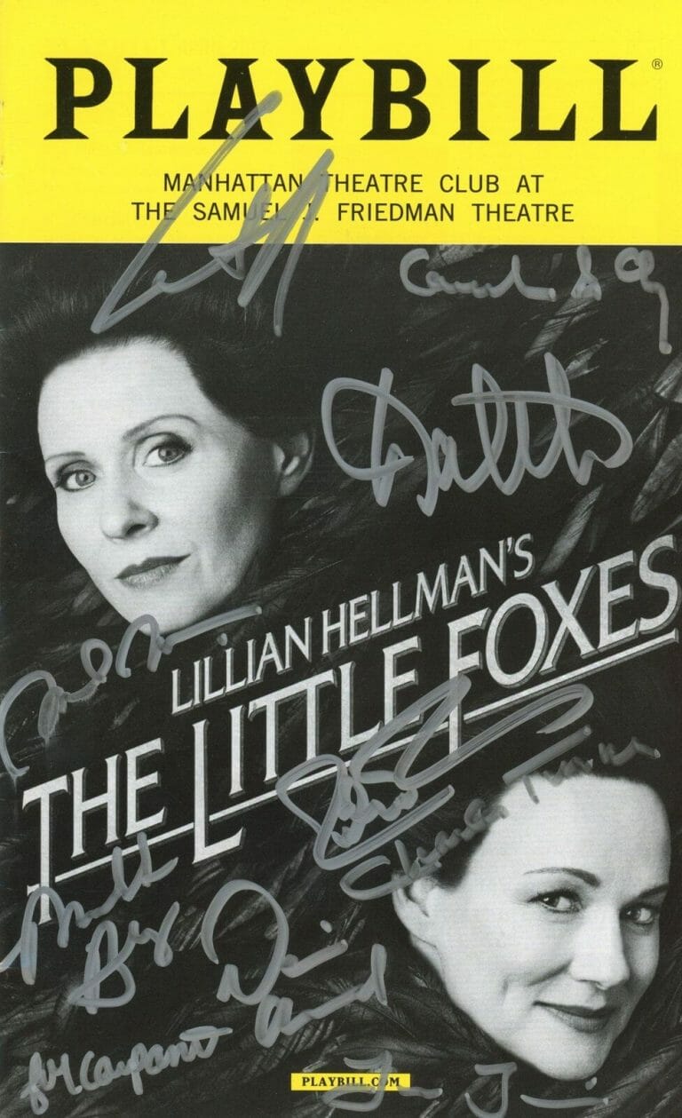 “THE LITTLE FOXES” CAST AUTOGRAPHS SIGNED BROADWAY PLAYBILL – LAURA LINNEY +9
 COLLECTIBLE MEMORABILIA