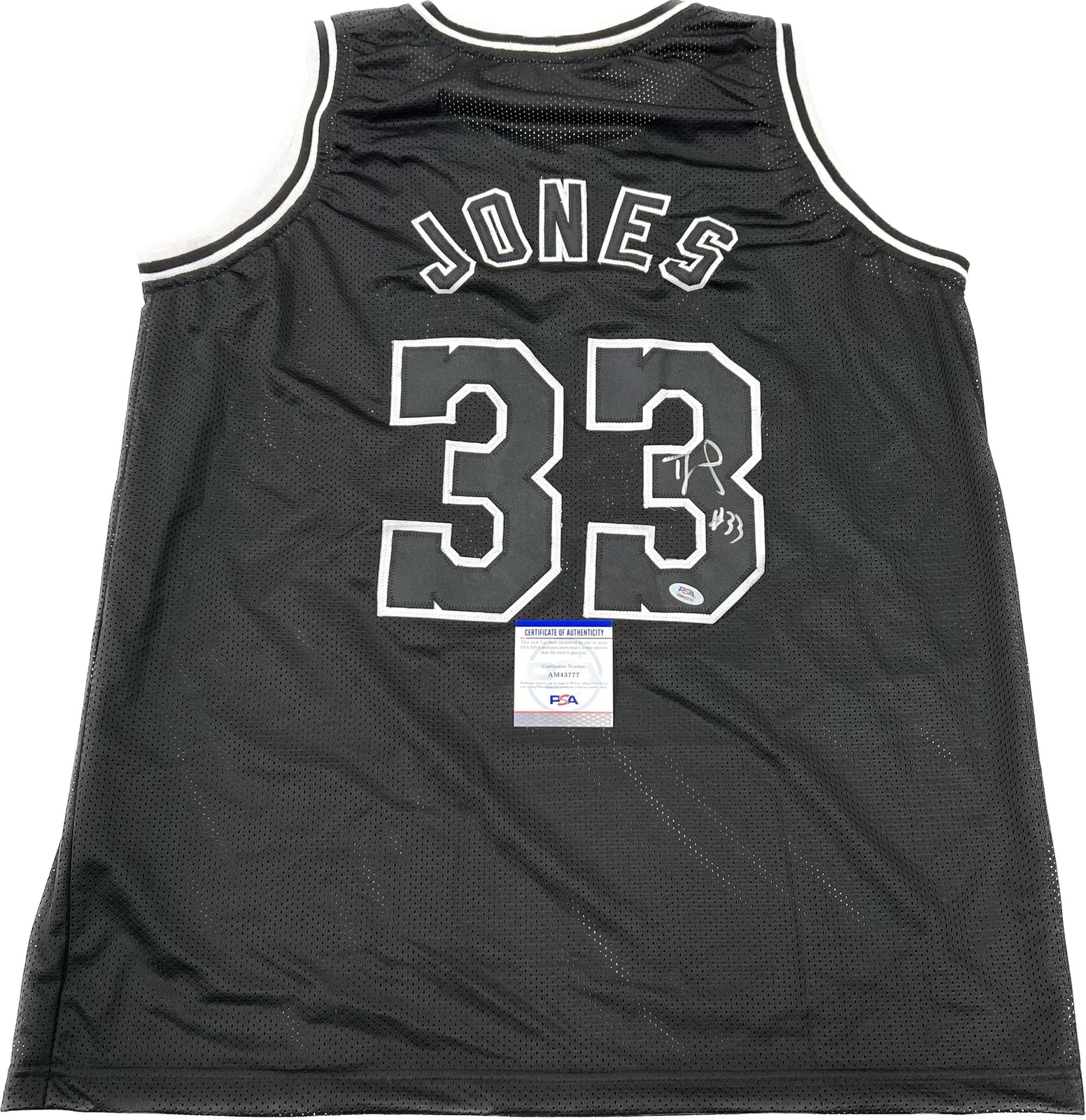 TRE JONES signed jersey PSA/DNA San Antonio Spurs Autographed
