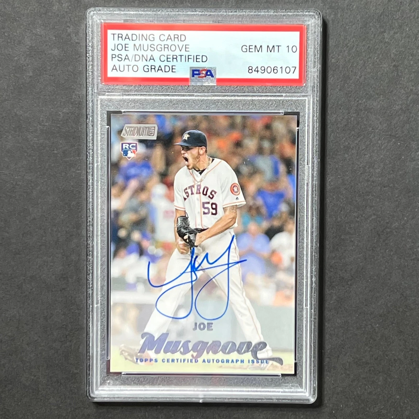 2017 Topps Stadium Club #SCA-JM Joe Musgrove Signed Rookie Card PSA Slabbed Auto
